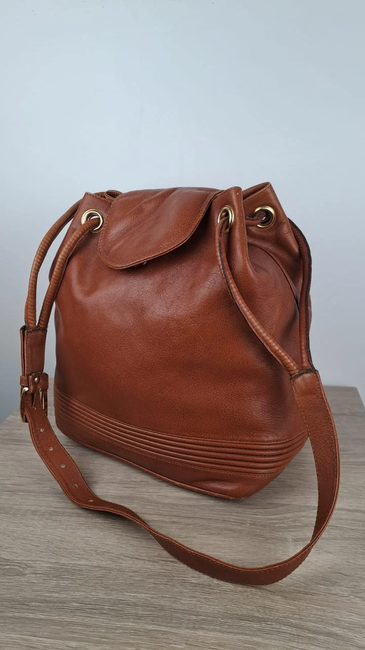 Sac Seau / Martal / Vintage / Camel / Femme / Cuir Grainé / SVB192